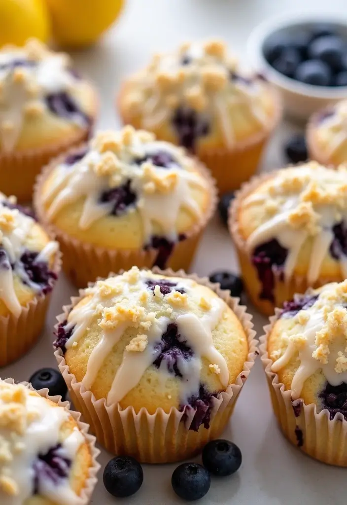 27 Bridal Shower Cupcake Ideas for a Chic Dessert Table - 17. Blueberry Muffin Cupcakes