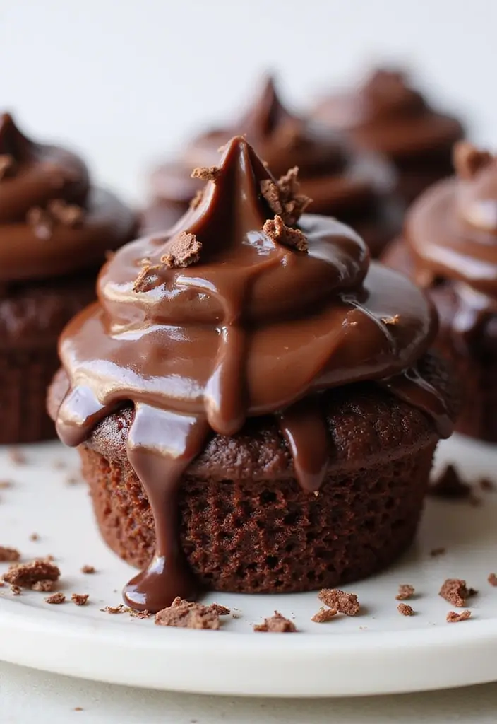 27 Bridal Shower Cupcake Ideas for a Chic Dessert Table - 20. Brownie Batter Cupcakes