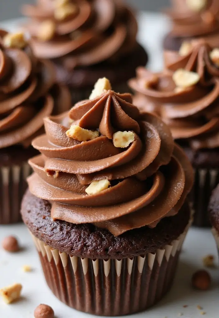 27 Bridal Shower Cupcake Ideas for a Chic Dessert Table - 23. Nutella Swirl Cupcakes