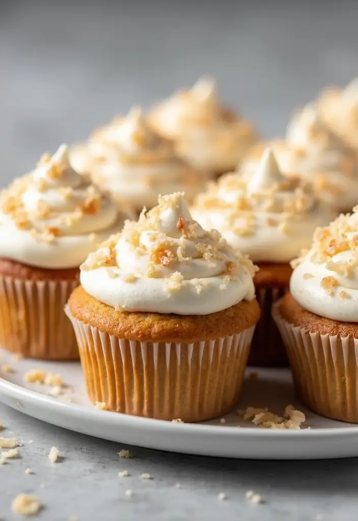 27 Bridal Shower Cupcake Ideas for a Chic Dessert Table - 6. Almond Joy Cupcakes