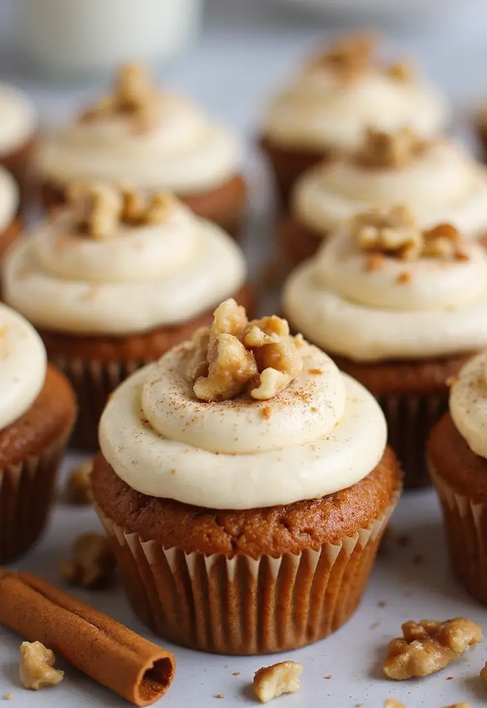 27 Bridal Shower Cupcake Ideas for a Chic Dessert Table - 9. Carrot Cake Cupcakes with Cream Cheese Frosting