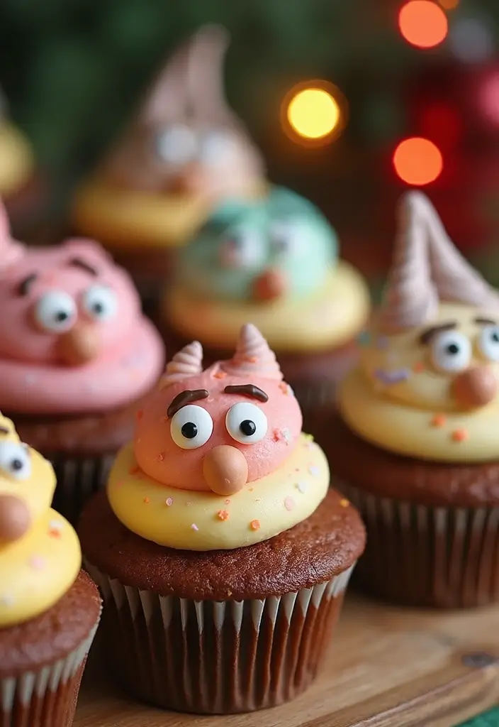 27 Christmas Cupcake Decorating Ideas You Can DIY: Minecraft-Themed Holiday Treats - 10. Villager Cupcakes