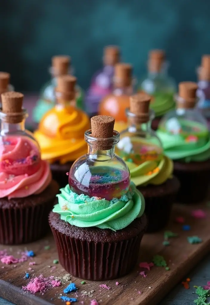 27 Christmas Cupcake Decorating Ideas You Can DIY: Minecraft-Themed Holiday Treats - 14. Potion Cupcakes