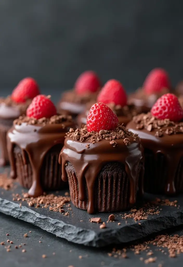 27 Cupcake Design Ideas That Look Professional (But Are Easy!) - 2. Chocolate Ganache Drip Cupcakes