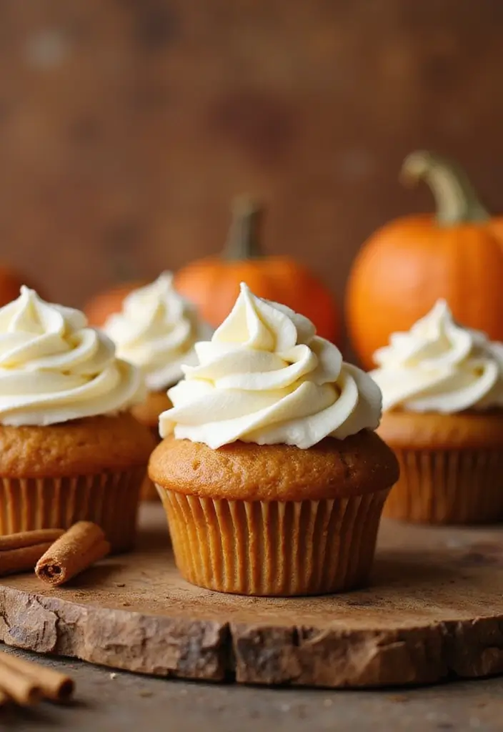 27 Cupcake Design Ideas That Look Professional (But Are Easy!) - 22. Pumpkin Spice Cupcakes