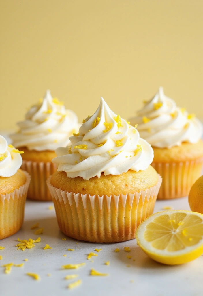 27 Cupcake Design Ideas That Look Professional (But Are Easy!) - 27. Lemon Zest Cupcakes