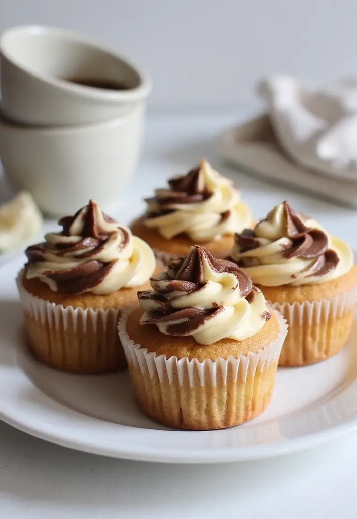 27 Cupcake Design Ideas That Look Professional (But Are Easy!) - 8. Marbled Cupcakes