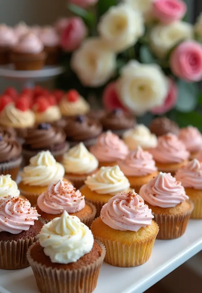 27 Cupcake Display Ideas to Impress Your Guests - 17. Cupcake Dessert Table