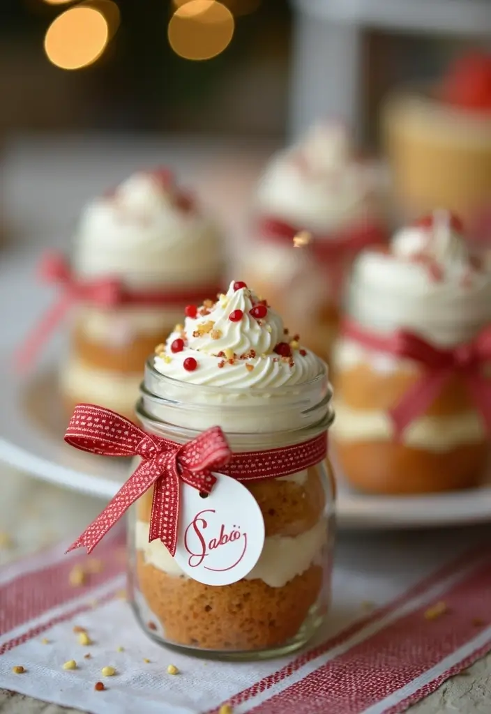 27 Cupcake Display Ideas to Impress Your Guests - 22. Cupcake Mason Jar Gifts