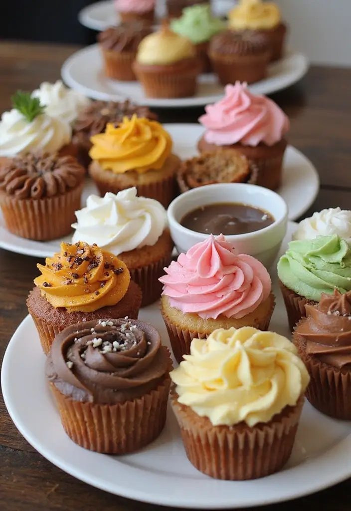 27 Cupcake Display Ideas to Impress Your Guests - 25. Cupcake Tasting Adventure