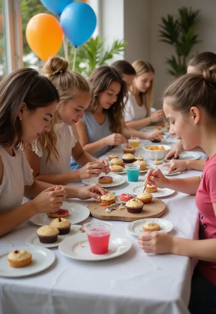 27 Cupcake Display Ideas to Impress Your Guests - 27. Cupcake Decorating Contest