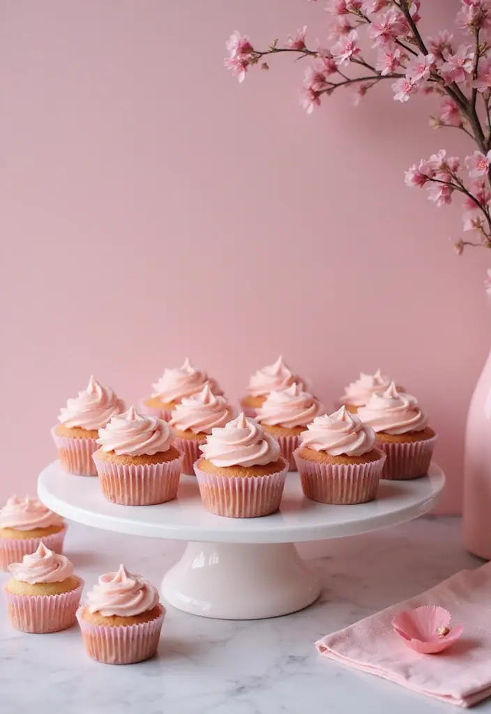 27 Cupcake Display Ideas to Impress Your Guests - 5. Elegant Monochrome Theme