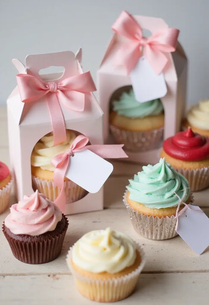 27 Cupcake Display Ideas to Impress Your Guests - 7. Cupcake Favor Boxes