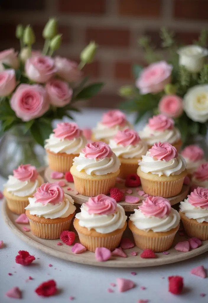 27 Cupcake Display Ideas to Impress Your Guests - 8. Sweetheart Table Display