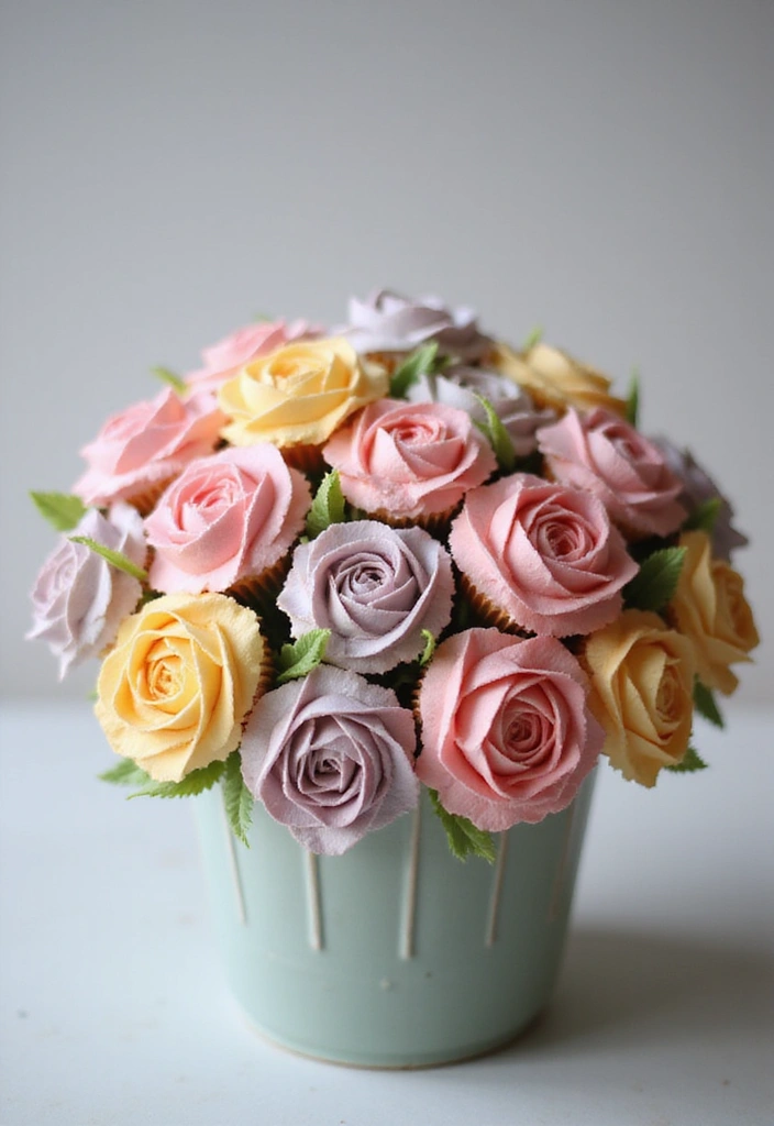27 Cute Cupcake Ideas That Are Perfect for Any Celebration - 1. Classic Floral Cupcake Bouquet