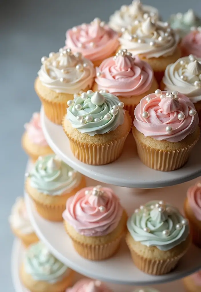 27 Cute Cupcake Ideas That Are Perfect for Any Celebration - 12. Elegant Wedding Cupcake Bouquet