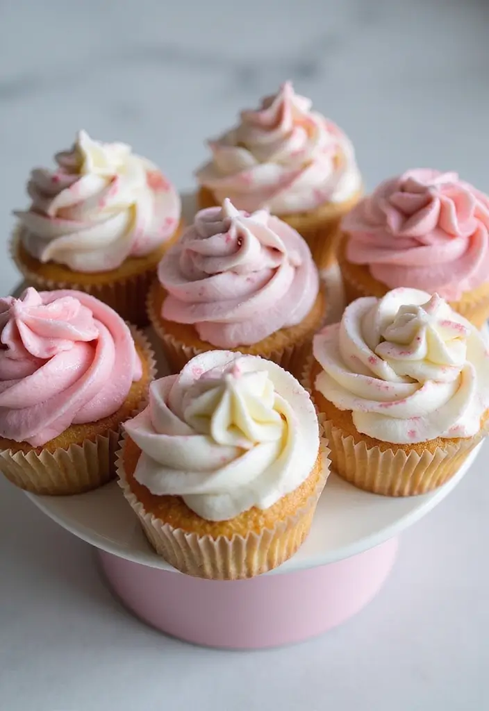 27 Cute Cupcake Ideas That Are Perfect for Any Celebration - 24. Elegant Marble Cupcake Bouquet