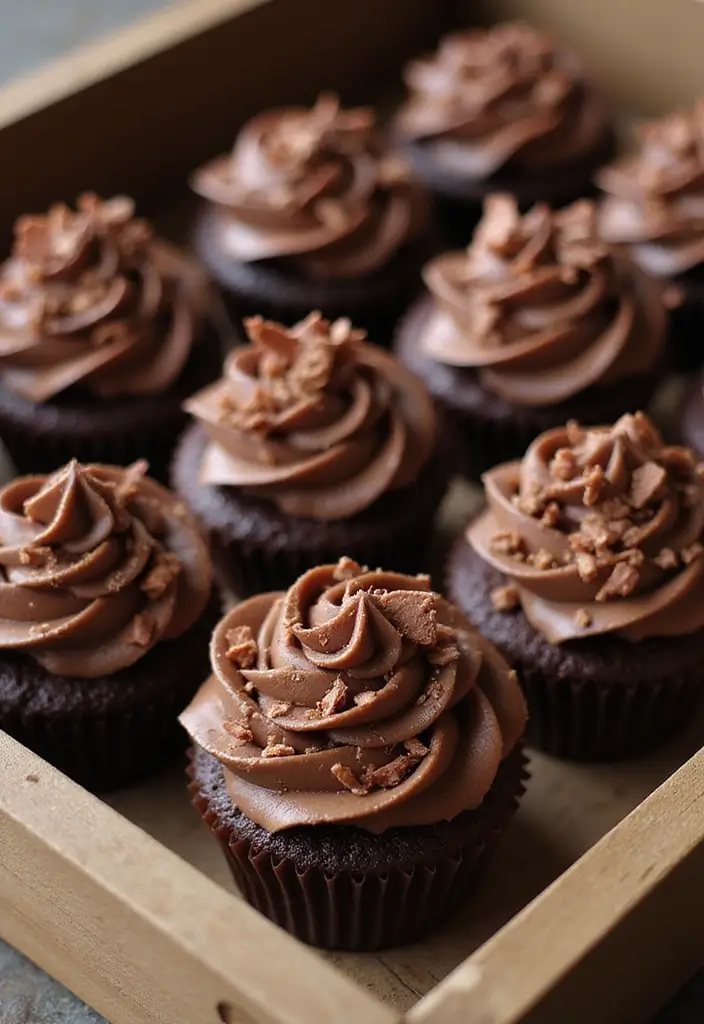 27 Cute Cupcake Ideas That Are Perfect for Any Celebration - 4. Chocolate Lovers' Cupcake Bouquet