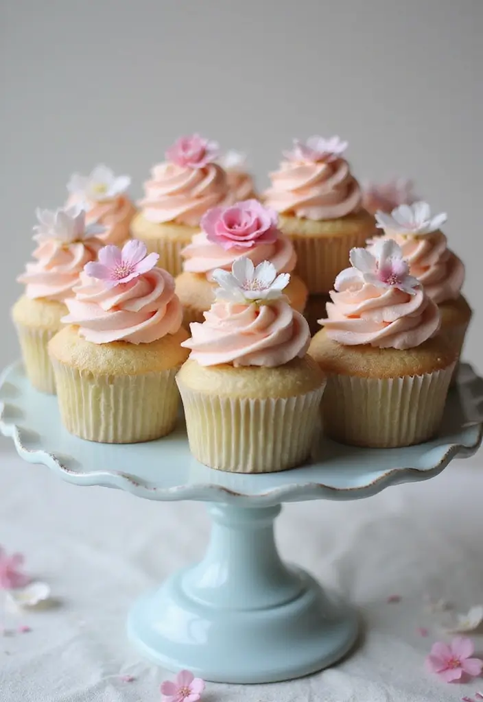 27 Cute Cupcake Ideas That Are Perfect for Any Celebration - 8. Elegant Tea Party Cupcake Bouquet