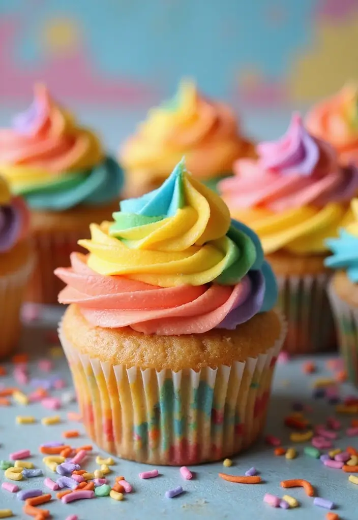 27 Easy Cupcake Decorating Ideas for Every Occasion - 1. Rainbow Swirl Cupcakes