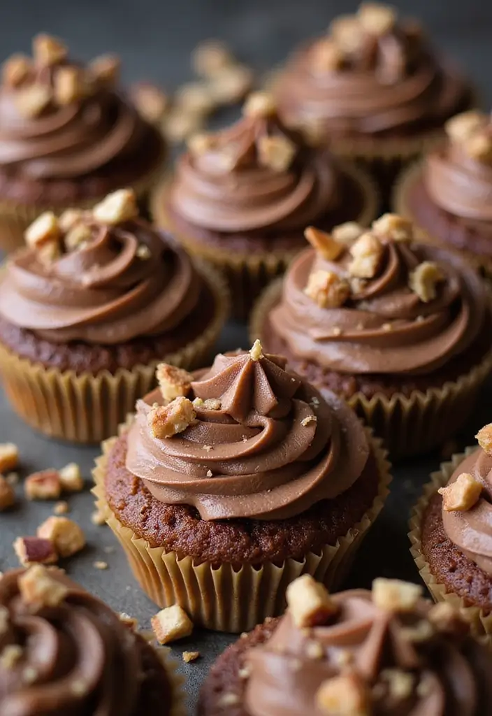 27 Easy Cupcake Decorating Ideas for Every Occasion - 13. Nutella Stuffed Cupcakes