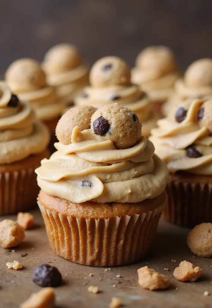 27 Easy Cupcake Decorating Ideas for Every Occasion - 16. Cookie Dough Cupcakes