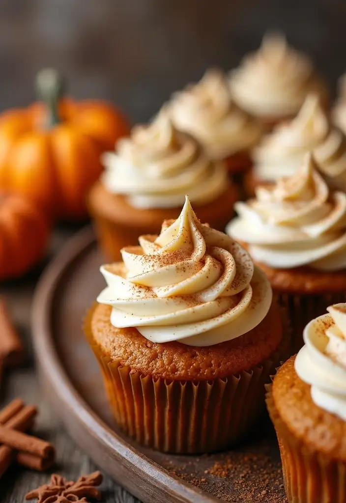 27 Easy Cupcake Decorating Ideas for Every Occasion - 18. Pumpkin Spice Cupcakes