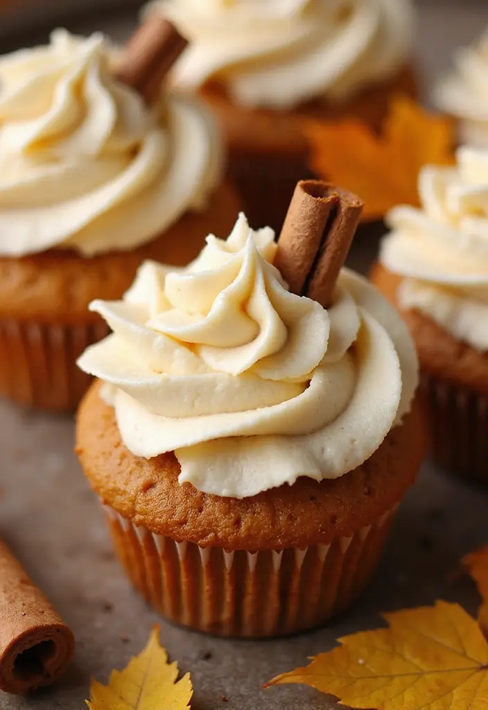 27 Fall Cupcake Ideas That Taste Like Cozy Season - 1. Pumpkin Spice Cupcakes
