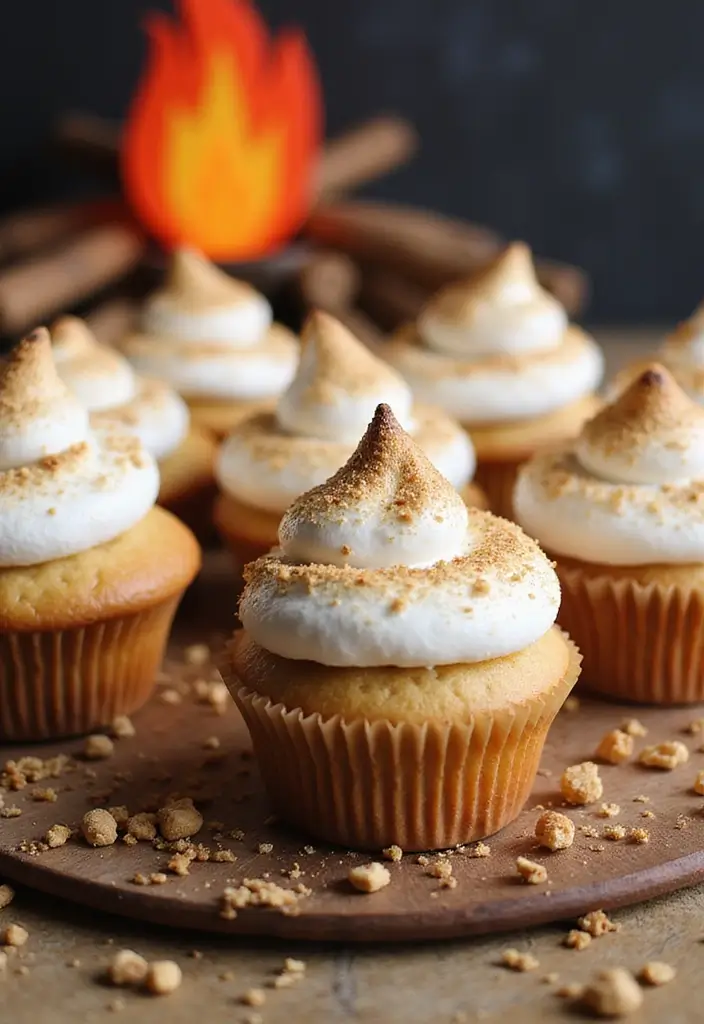 27 Fall Cupcake Ideas That Taste Like Cozy Season - 10. S'mores Cupcakes