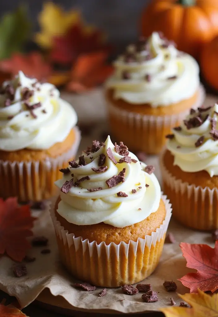 27 Fall Cupcake Ideas That Taste Like Cozy Season - 13. White Chocolate Pumpkin Cupcakes