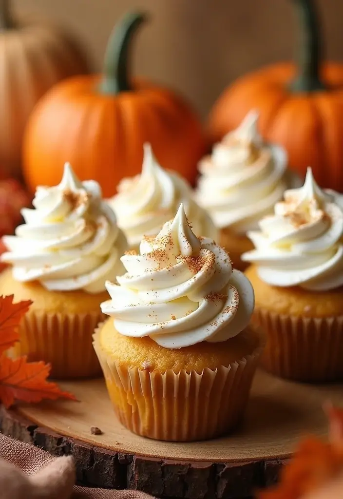 27 Fall Cupcake Ideas That Taste Like Cozy Season - 16. Pumpkin Cheesecake Cupcakes