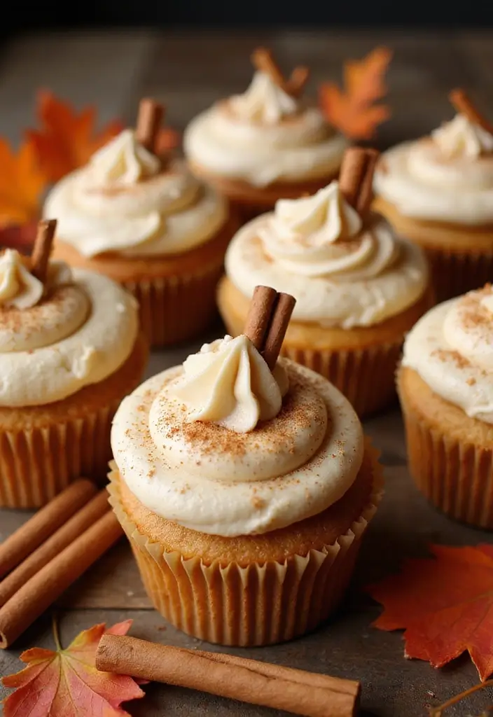 27 Fall Cupcake Ideas That Taste Like Cozy Season - 17. Maple Cinnamon Cupcakes