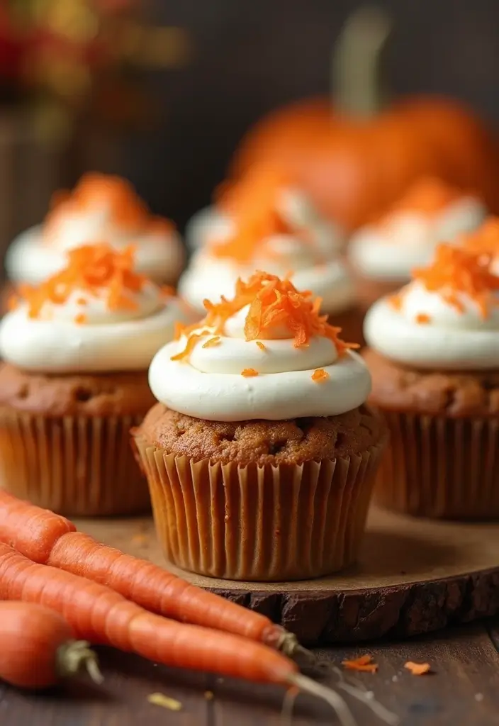 27 Fall Cupcake Ideas That Taste Like Cozy Season - 27. Carrot Cake Cupcakes