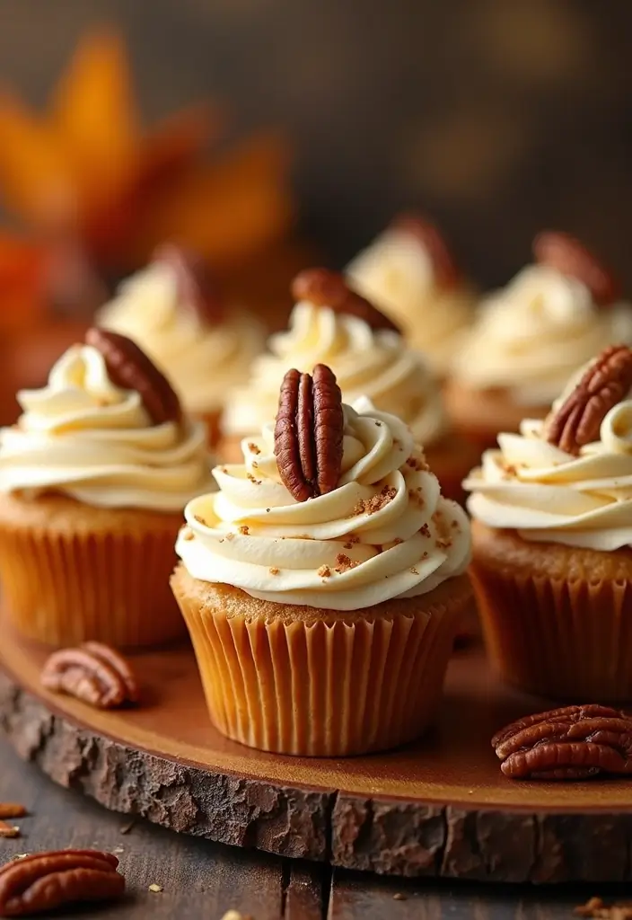 27 Fall Cupcake Ideas That Taste Like Cozy Season - 3. Maple Pecan Cupcakes