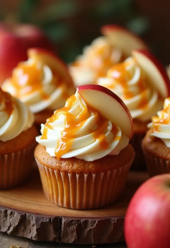 27 Fall Cupcake Ideas That Taste Like Cozy Season - 4. Caramel Apple Cupcakes