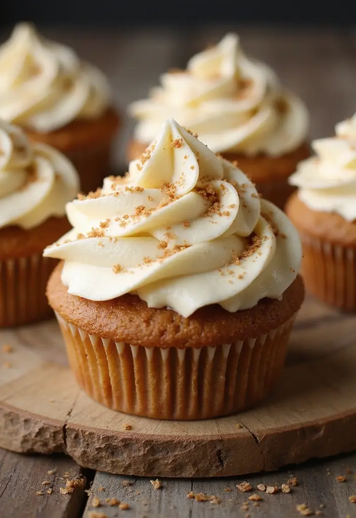 27 Fall Cupcake Ideas That Taste Like Cozy Season - 6. Ginger Snap Cupcakes