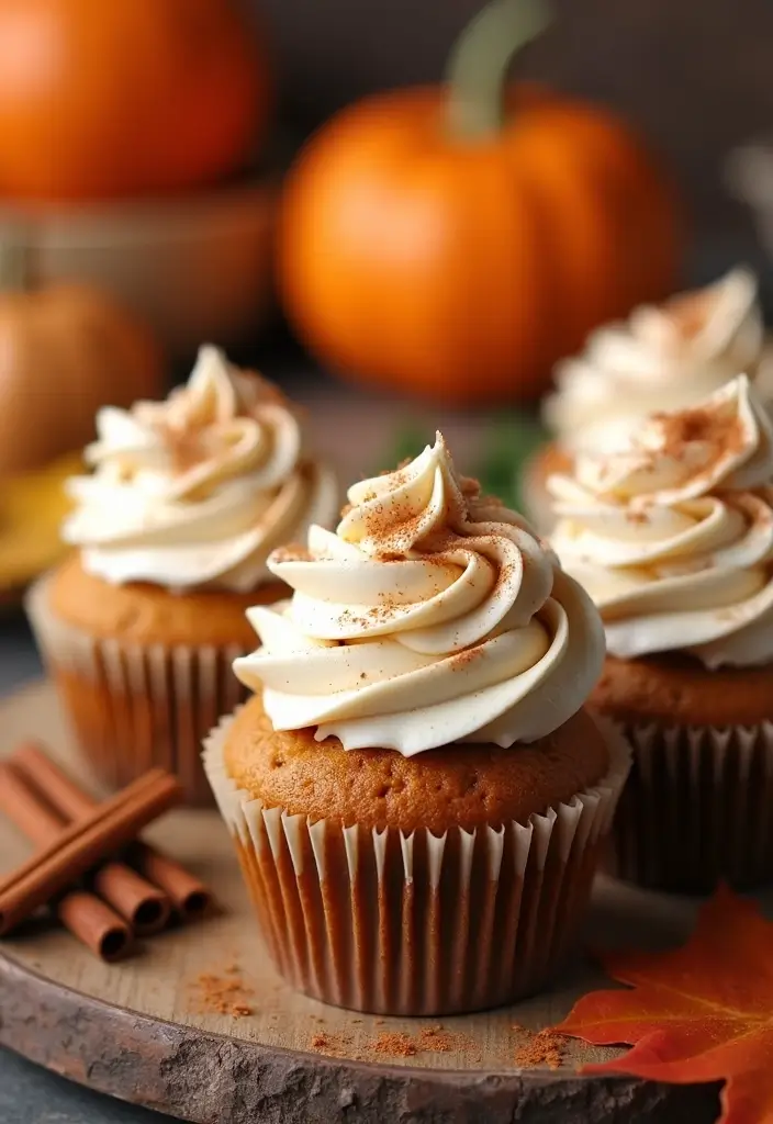 27 Fall-Inspired Cupcake Decorating Ideas You’ll Fall For - 1. Pumpkin Spice Latte Cupcakes