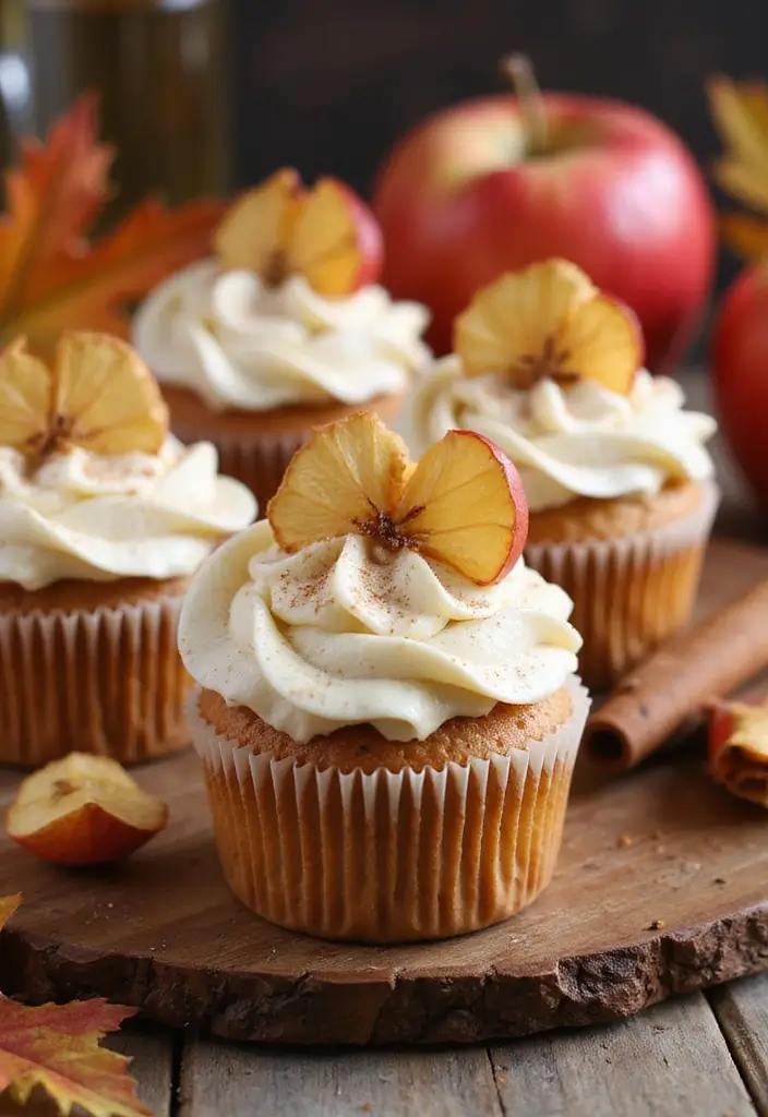 27 Fall-Inspired Cupcake Decorating Ideas You’ll Fall For - 11. Apple Cider Cupcakes