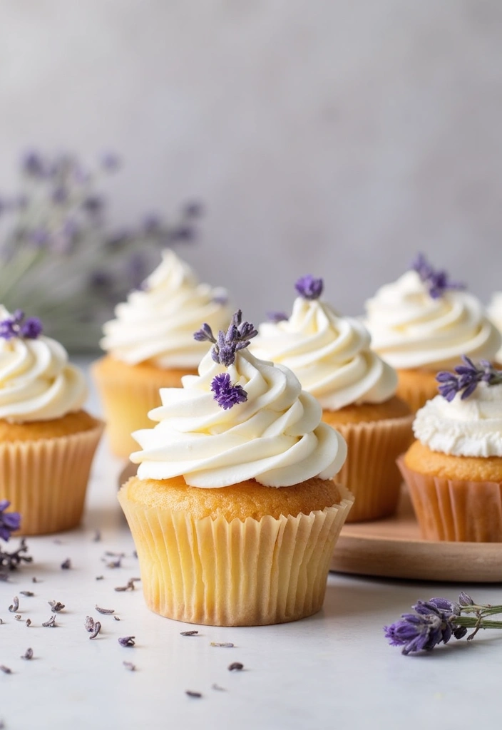 27 Fall-Inspired Cupcake Decorating Ideas You’ll Fall For - 13. Lavender Honey Cupcakes