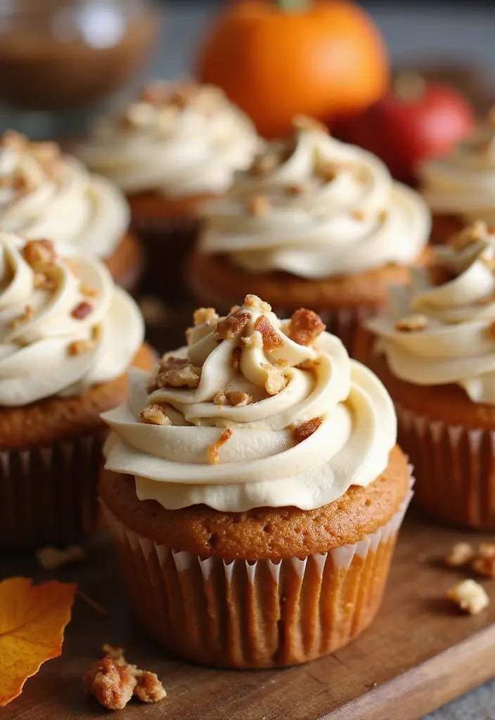 27 Fall-Inspired Cupcake Decorating Ideas You’ll Fall For - 15. Nutty Maple Cupcakes