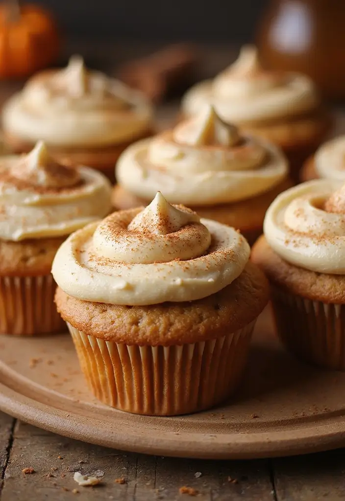 27 Fall-Inspired Cupcake Decorating Ideas You’ll Fall For - 18. Brown Sugar Cinnamon Cupcakes
