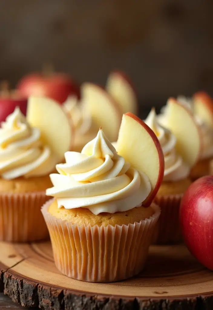 27 Fall-Inspired Cupcake Decorating Ideas You’ll Fall For - 22. Honeycrisp Apple Cupcakes