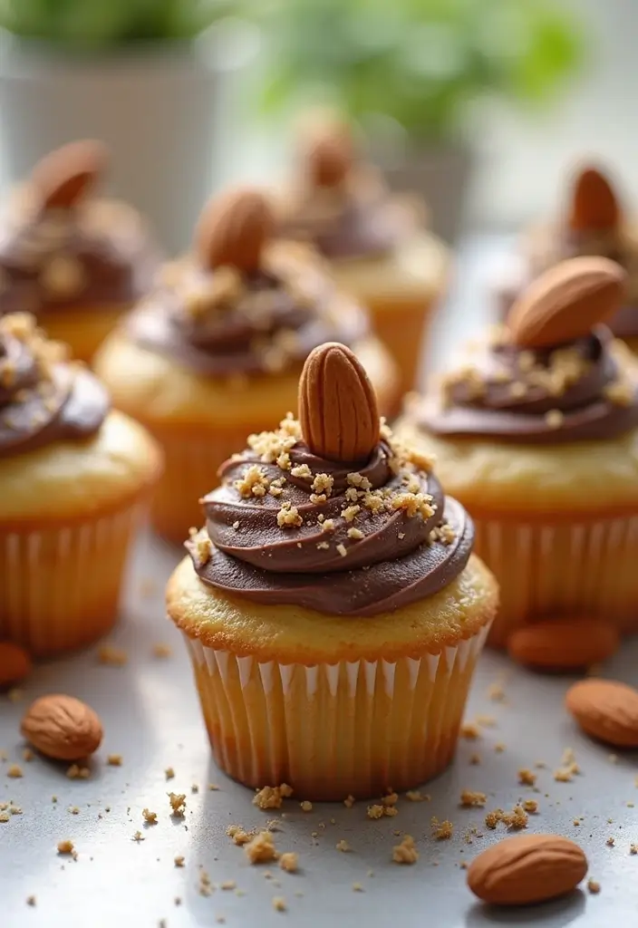 27 Fall-Inspired Cupcake Decorating Ideas You’ll Fall For - 23. Almond Joy Cupcakes
