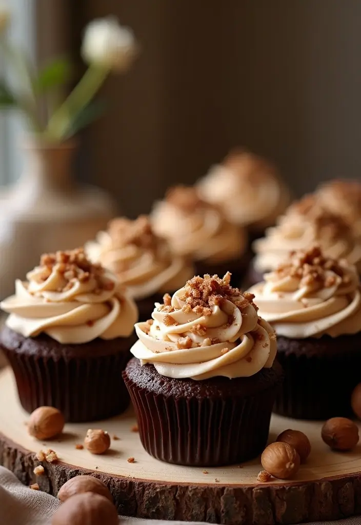 27 Fall-Inspired Cupcake Decorating Ideas You’ll Fall For - 24. Hazelnut Coffee Cupcakes