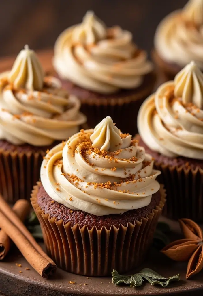 27 Fall-Inspired Cupcake Decorating Ideas You’ll Fall For - 4. Spiced Chai Cupcakes