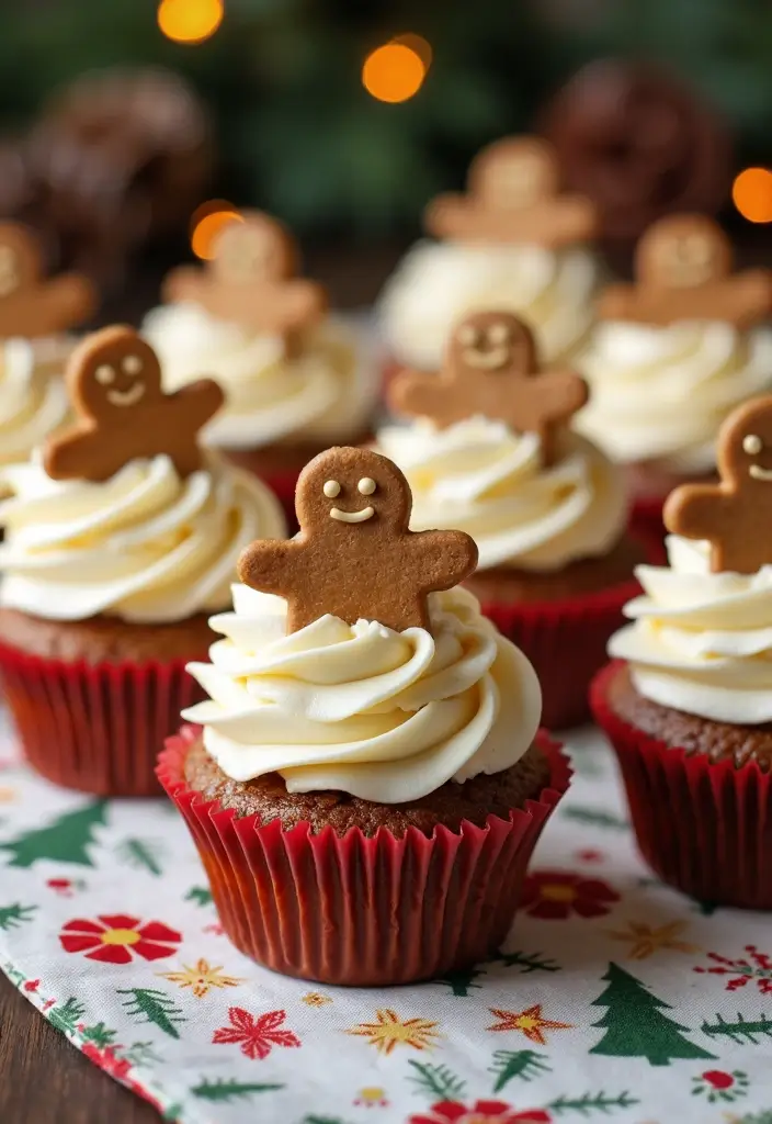 27 Fall-Inspired Cupcake Decorating Ideas You’ll Fall For - 6. Gingerbread Cupcakes