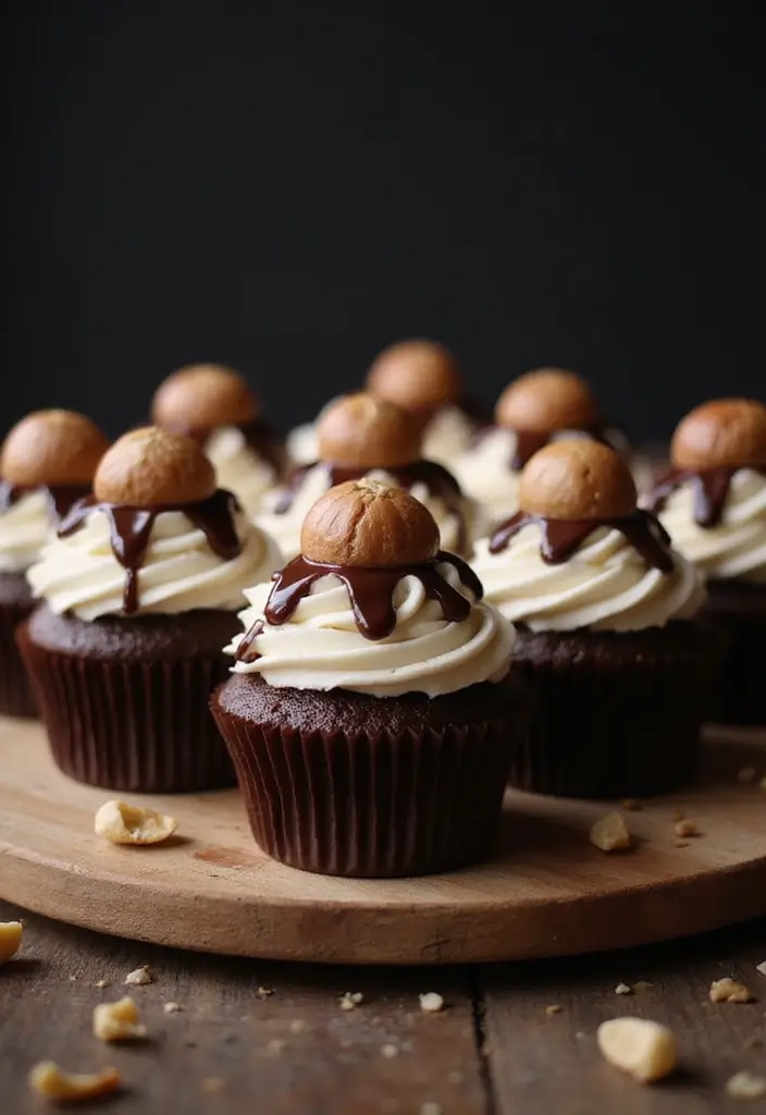 27 Fall-Inspired Cupcake Decorating Ideas You’ll Fall For - 7. Chocolate Hazelnut Cupcakes