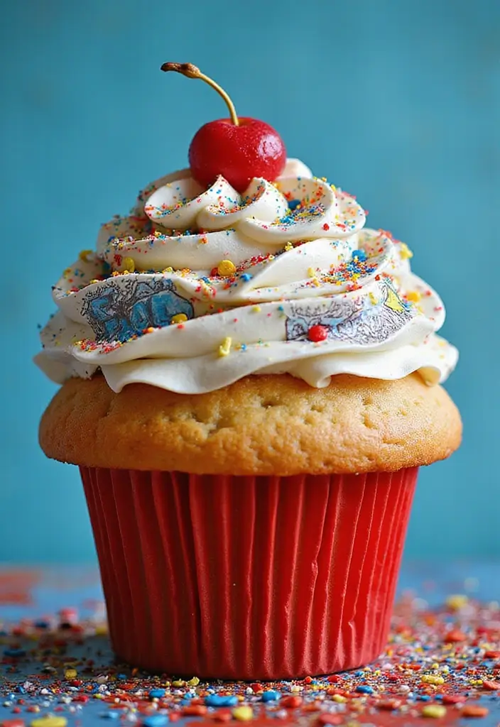 27 Giant Cupcake Ideas for a Show-Stopping Centerpiece - 21. Comic Book Hero Cupcake