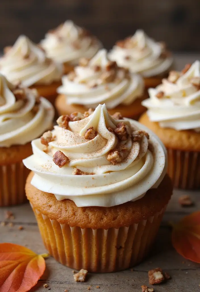 27 Thanksgiving Cupcake Ideas for a Sweet Holiday Touch - 1. Pumpkin Spice Cupcakes