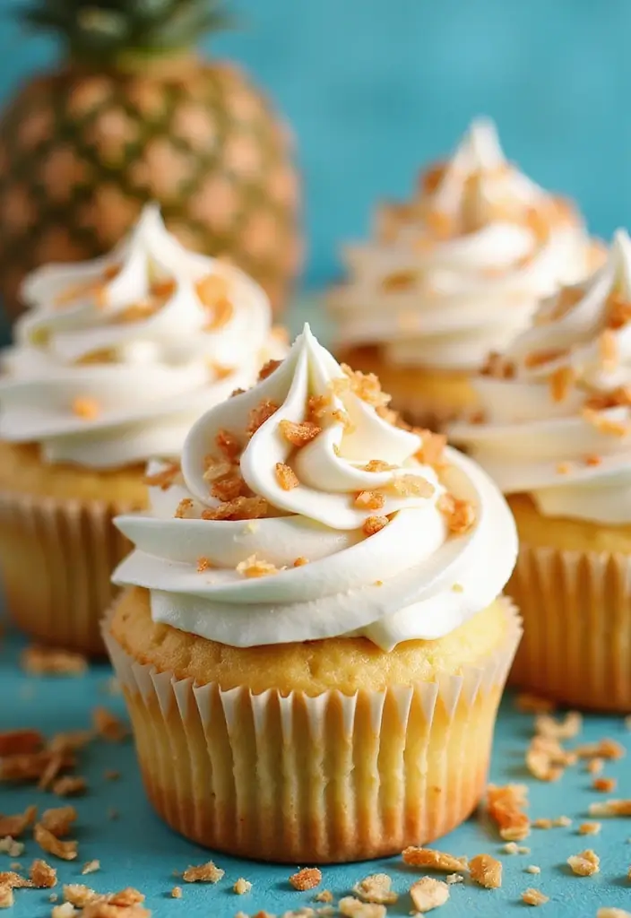 27 Thanksgiving Cupcake Ideas for a Sweet Holiday Touch - 26. Coconut Cream Cupcakes